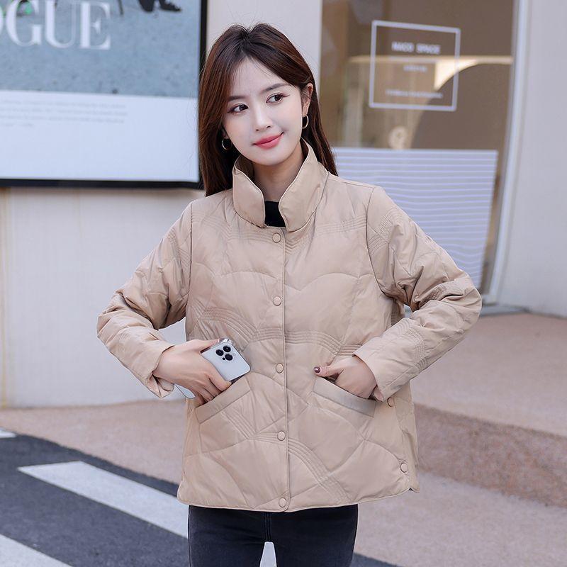 WTEMPO Воротник-стойка, однотонные асимметричные куртки, женская одежда, зимние свободные повседневные топы, теплые пальто для поездок на работу