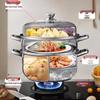 ASD 3-Layer Stainless Steel Steamer Pot