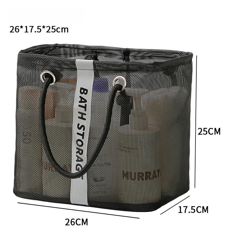 1 шт. Большая вместительная корзина для ванной, сетчатый мешок для слива, портативная ручная сумка для туалетных принадлежностей, дорожная корзина для хранения грязного белья