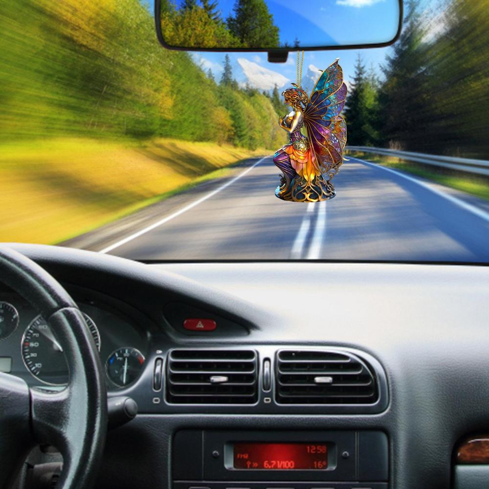 1Pc Halloween Witch Pendant For Car Decor Hangable Acrylic Pendant Car Decorative Witch Charm For Rearview Mirror Door Window Wholesale