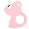 Детские прорезыватели Милая мультяшная форма животного Силиконовый прорезыватель для младенца ребенка детей Розовый