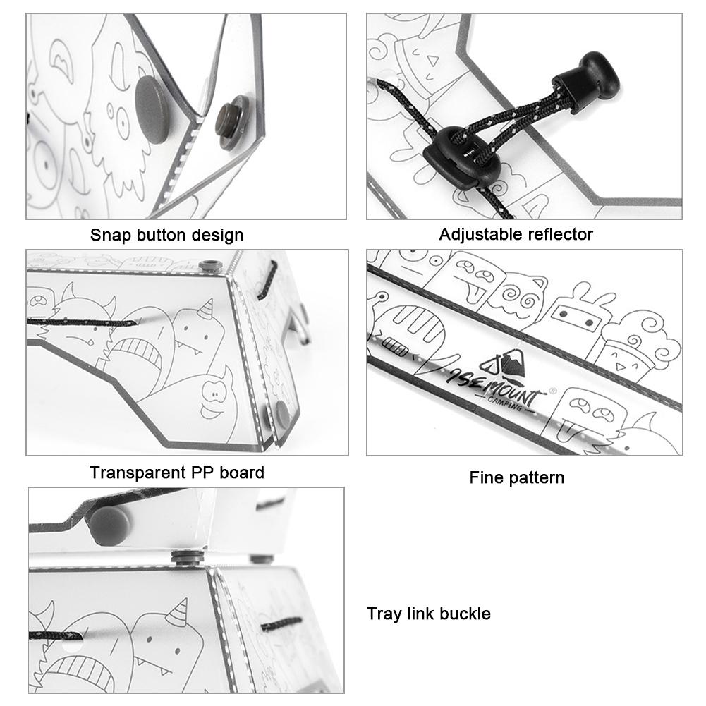 1/2PCS PP Board Folding Camping Tray Lightweight Camping Table Tray Portable Small Backpacking Table Outdoor Fishing Furniture