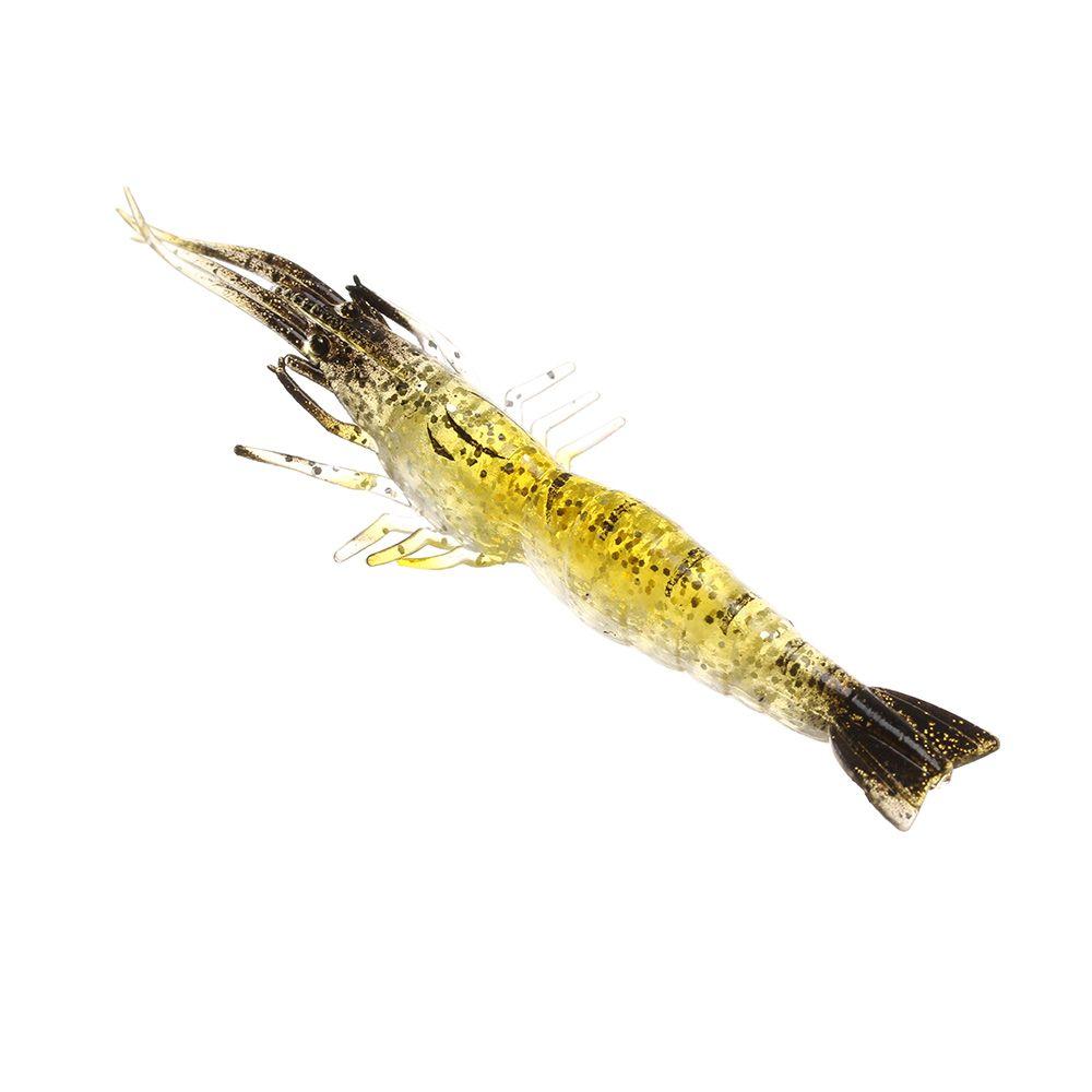 Креативная морская рыбалка Биомиметическая креветка Искусственная приманка Одинарный крючок Силиконовая приманка для креветки Крючок Червь Силикон