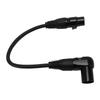 XLR Microphone Extension Cable Adapter 90 Degree XLR Male to Female 3 Pin Mic Cord for Speakers Studio Mixers Sound