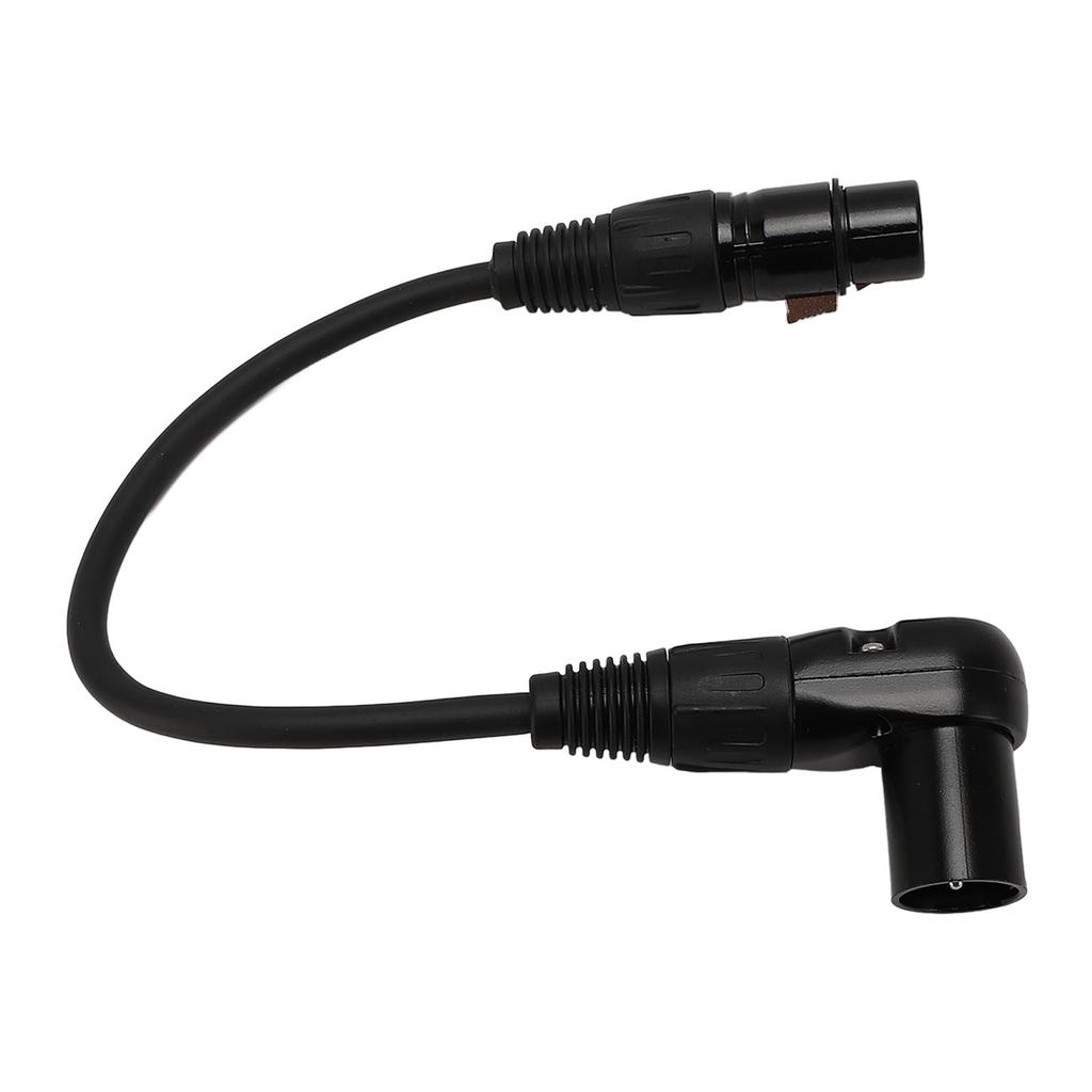 XLR Microphone Extension Cable Adapter 90 Degree XLR Male to Female 3 Pin Mic Cord for Speakers Studio Mixers Sound