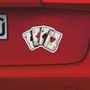 Funny Poker Pattern Car Truck Body Window Decoration Reflective Sticker Decal ADM