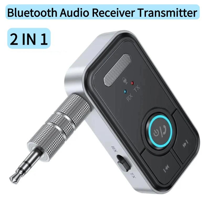 Bluetooth 5.3 Автомобильный AUX аудио адаптер приемник передатчик 3,5 мм разъем AUX беспроводной аудио адаптер для автомобильных наушников ТВ динамиков