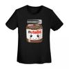 Футболка Nutella Cutie Женская с коротким рукавом Круглый вырез Уличный стиль Хлопок Летние футболки Уличный стиль
