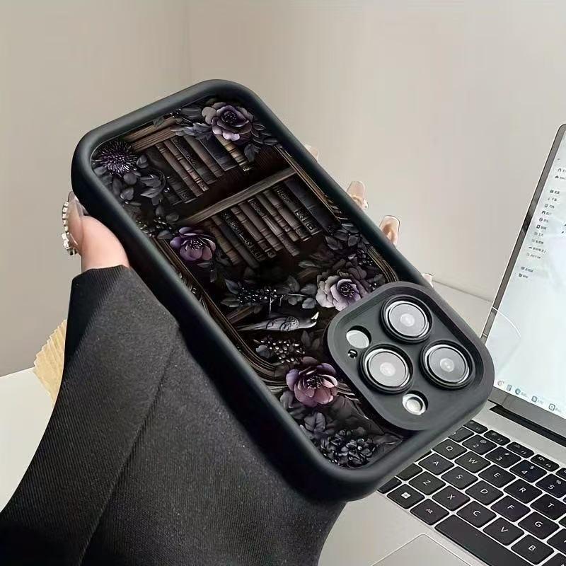 Retro Bookshelf Phone Case for Apple iPhone 14/15 Pro, 16 Pro, and 17 Pro Max