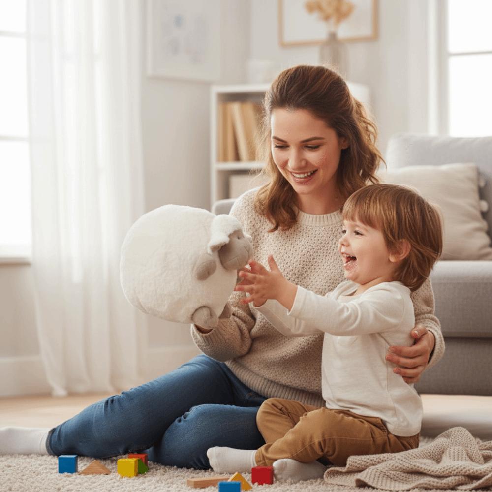Cozy Stuffed Lamb Doll Huggable Plush Pillow Toy Gift Sheep Ball Doll  Kids