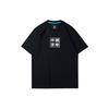Li Ning Sports Basketball Series Solid Color Logo Print Loose Short Sleeve T-Shirt Men Tops Black AHSR909-1