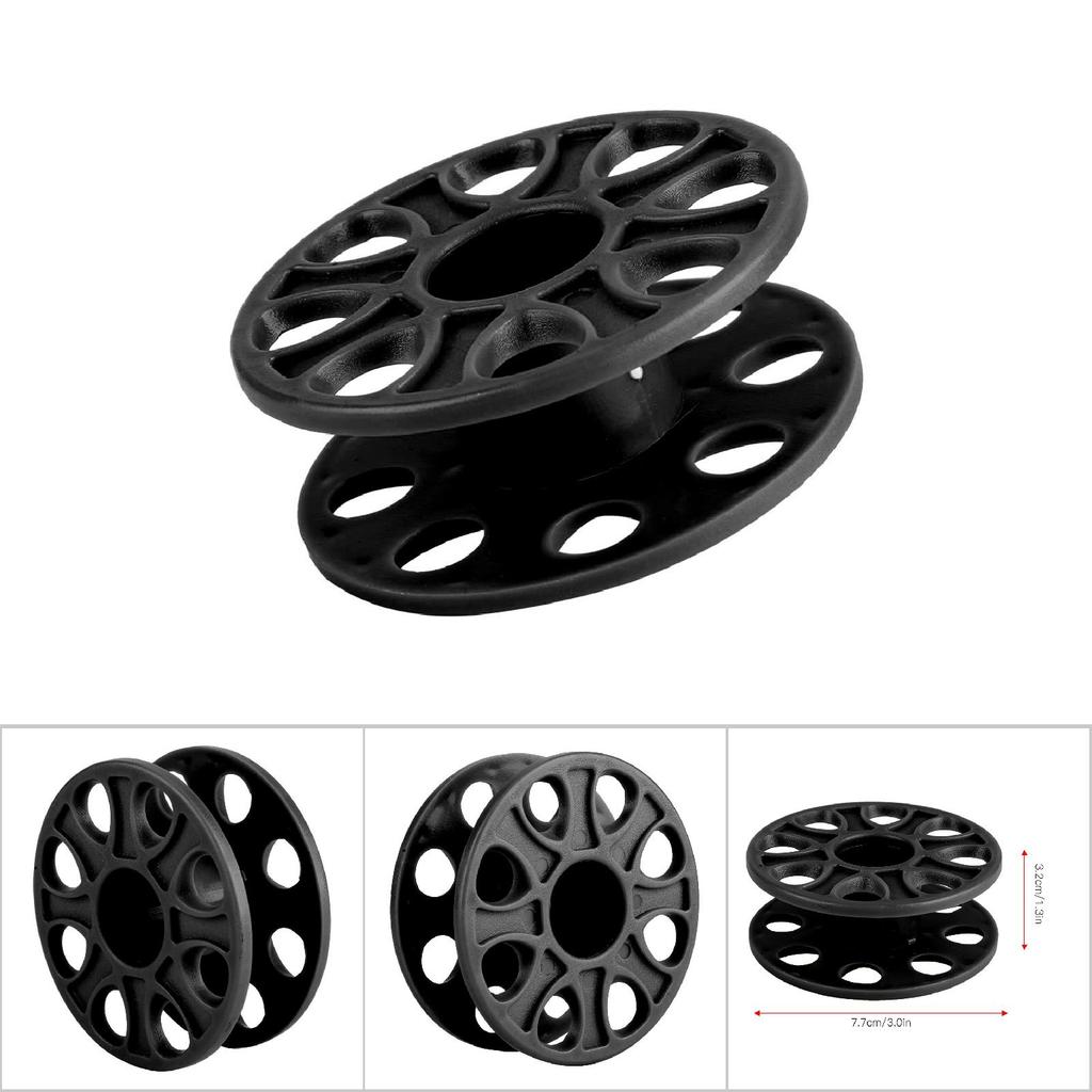 Durable Plastic Scuba Diving Compact Finger Spool Reel Diver Underwater Accessory Black