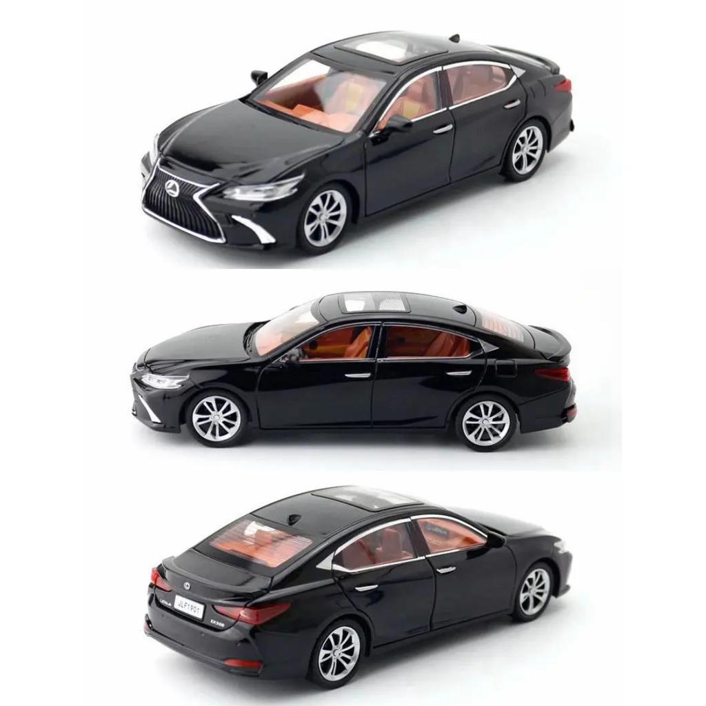1/24 Lexus ES300h Car Toy for Children Diecast Miniature Model Pull Back Sound & Light Door Openable Collection Gift for Boys