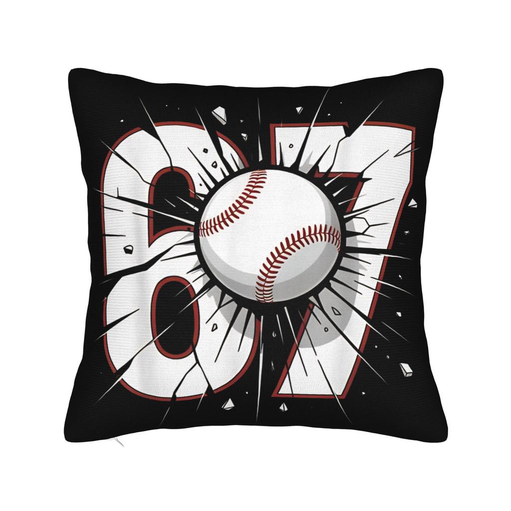 Trendy Home 67 Six Seven 6-7 Funny Meme Italian Brainrot Decoration Pillowcase Accessories Pillow Covers Zipper Multi Size