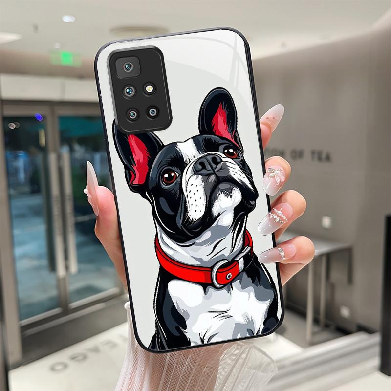 For Xiaomi Redmi 10 Prime 2022 Phone Case Tempered Glass Hard Shell flower Cute cats Coque For Redmi10 10Prime 2022 Back Cover