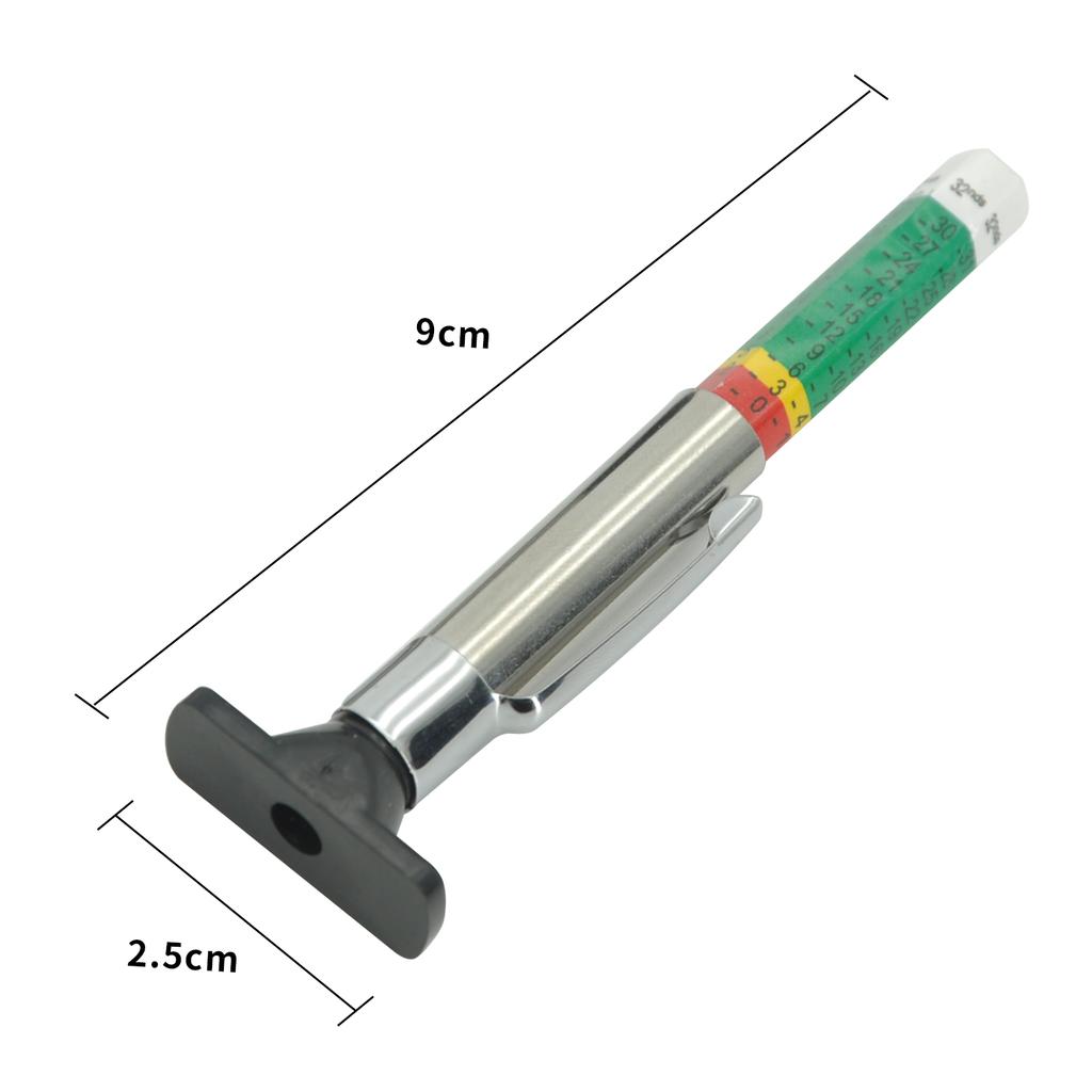 Car Tyre Measuring Pen Coded Tread Depth Tool Cylindrical 25mm Detection Gauge Auto Repair Inspection ComponentsTackle