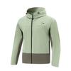 Li Ning Легкая ветровка из ледяного шелка с капюшоном для мужчин, цвет светло-зеленый AFDV603-4