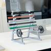With Barbells And Weights Barbell Rack Pen Holder Metal Mini Squat Rack Ornaments  Gift