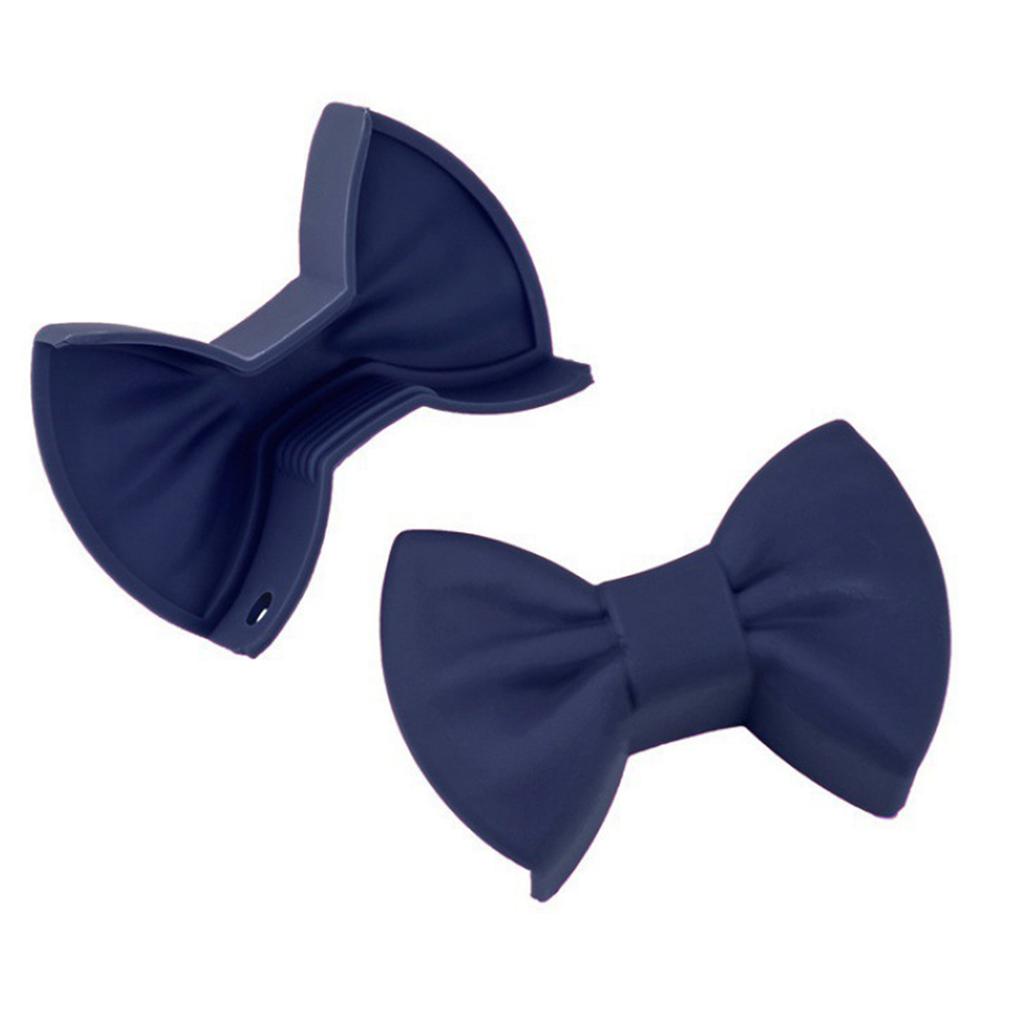 2pcs Silicone Oven Mitts Creative Bow Shape Oven Gloves Heat Resistant Pot Holders For Cooking Mini Oven Gloves Kitchen Tool