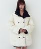THE GREEN LAB Corduroy Color Block Padded Peacoat [Ivory]