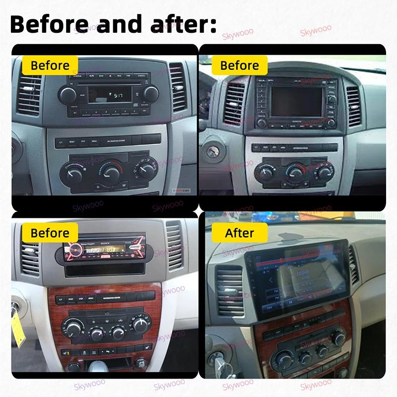 2 Din Android мультимедиа для JEEP Grand Cherokee WK 2004-2007 Автомобильное радио Стерео Carplay Авто GPS-навигация Головное устройство Авторадио