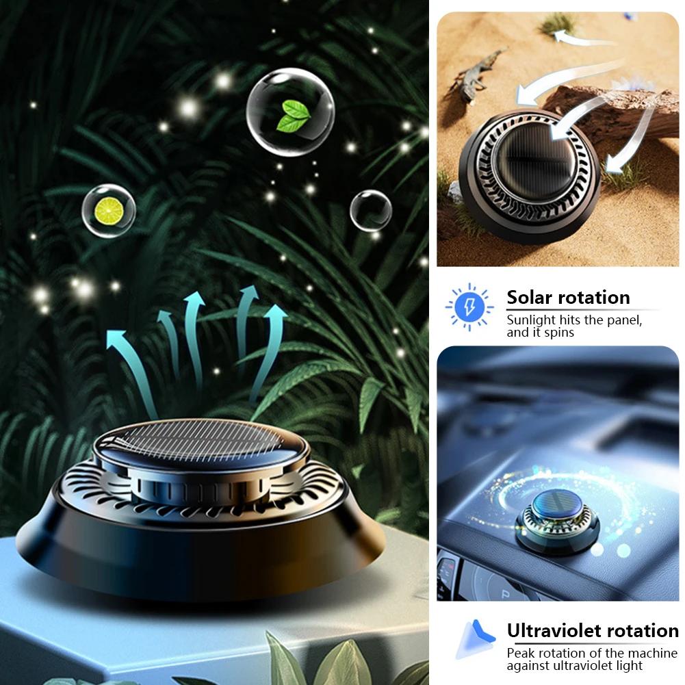 Освежитель воздуха для автомобиля на солнечной энергии, автоматический автомобильный диффузор духов, диффузор эфирных масел, стойкий аромат, украшения для приборной панели