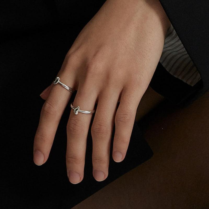 Invisible collage BRUSH RING_SILVER