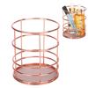 2Pcs Rose Gold Desktop Storage Basket Hollow Design Storage Container  Chopsticks Container