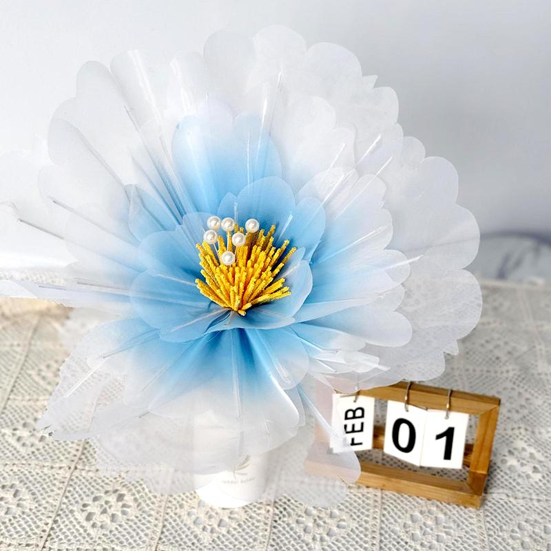 1 шт. Свадебное украшение Украшение для мероприятий на открытом воздухе Пушистые лепестки Украшение для окна Искусственный пион Большой Тюль Красивый
