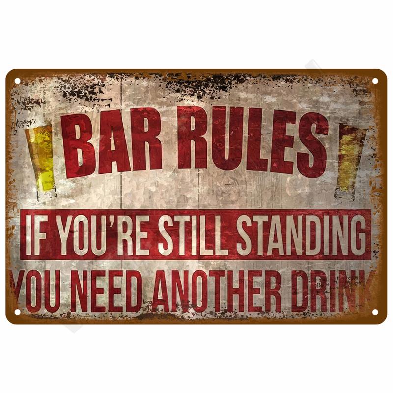 Vintage Tin Sign Home Decor Items Wall Decor Art Wall Mural Room Decoration Items Decor Men Retro Metal Sign Plate Bar Posters