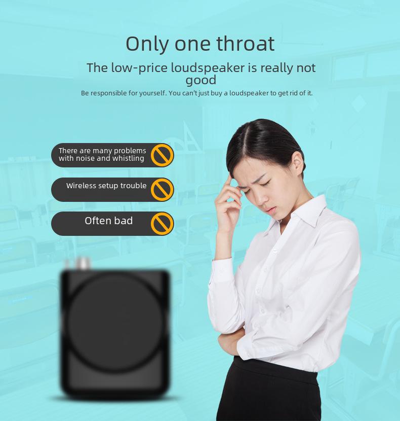 APORO T2UHF Bluetooth Мини-динамик на поясе и гарнитура для учителя