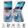 Marble Pattern Phone Case For Motorola Razr 60 40 50 Ultra Razr60 Razr50 Razr40 Shockproof Transparent Folding Hard Back Cover