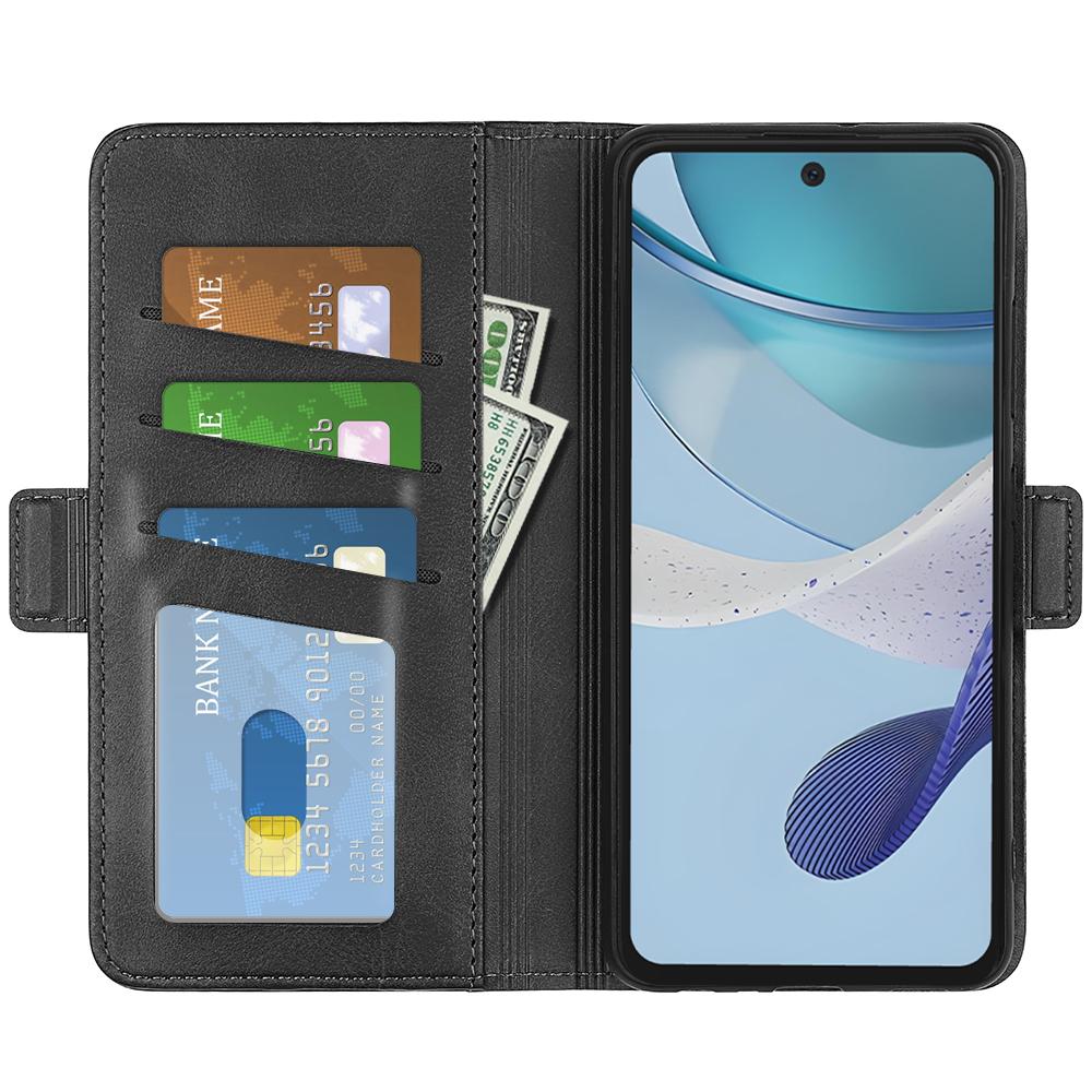 Для Motorola Moto G53 5G Кожаный бумажник с текстурой телячьей кожи Чехол для мобильного телефона Противоударная крышка-подставка