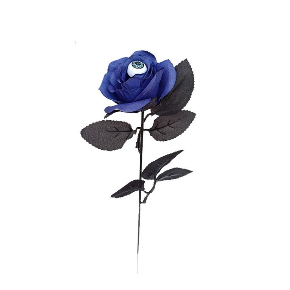 With Eyeball Eyeball Fake Flower Handmade Artificial Black Rose  Cosplay Supplies