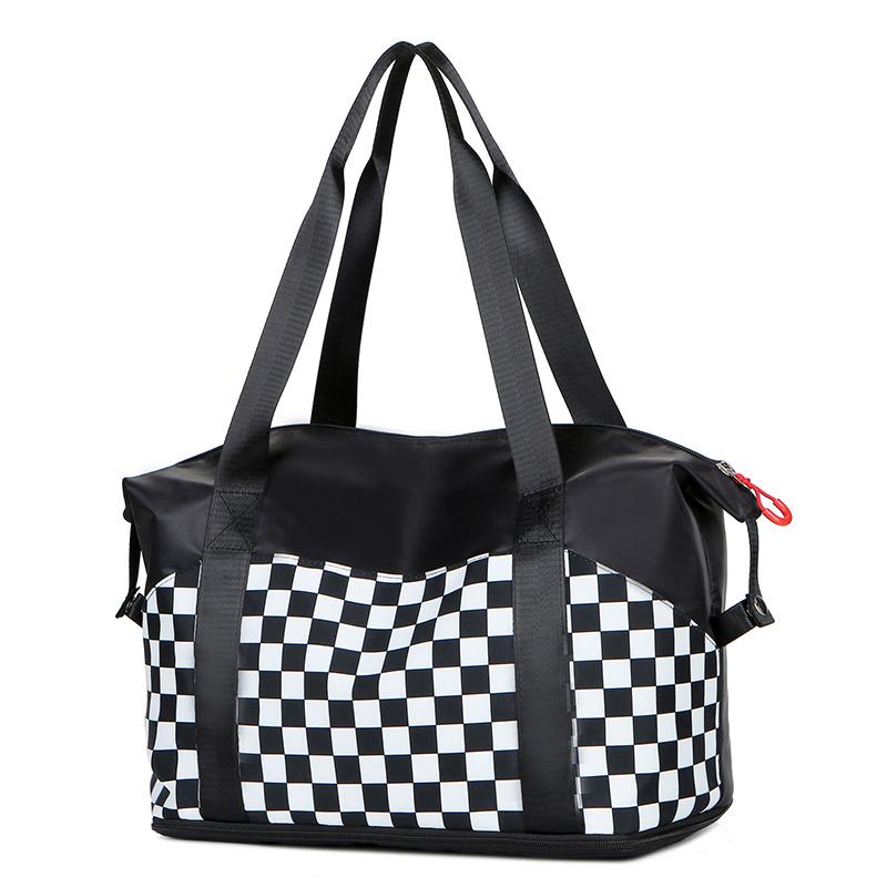 Текстурированная сумка с разделением для сухой и влажной воды для увеличения вместимости. Водонепроницаемая мужская дорожная сумка для фитнеса.