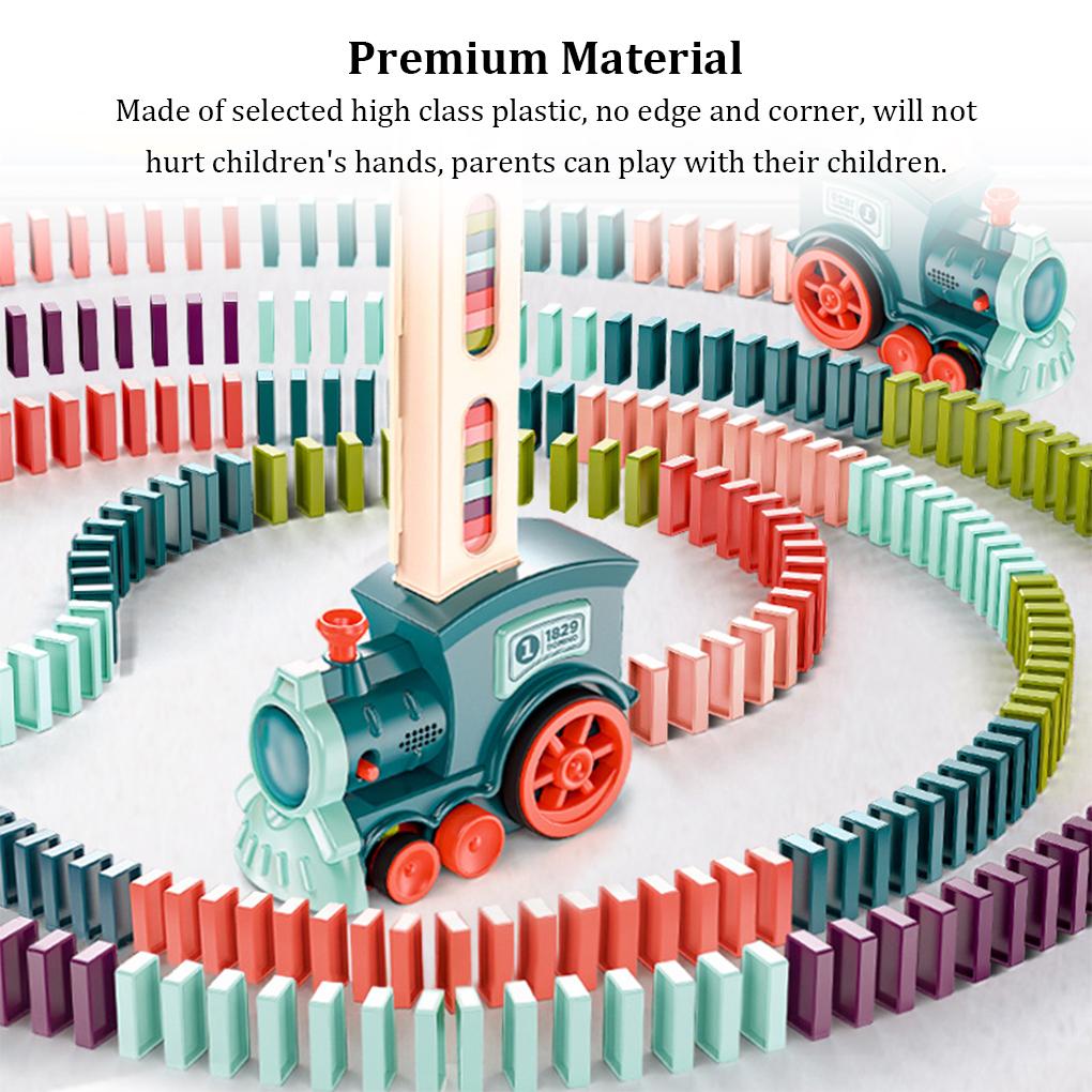 1 Set Kids Games Domino Train Mexican Stacking Game Electric Trains Building Toy Boys Girls Party Favors