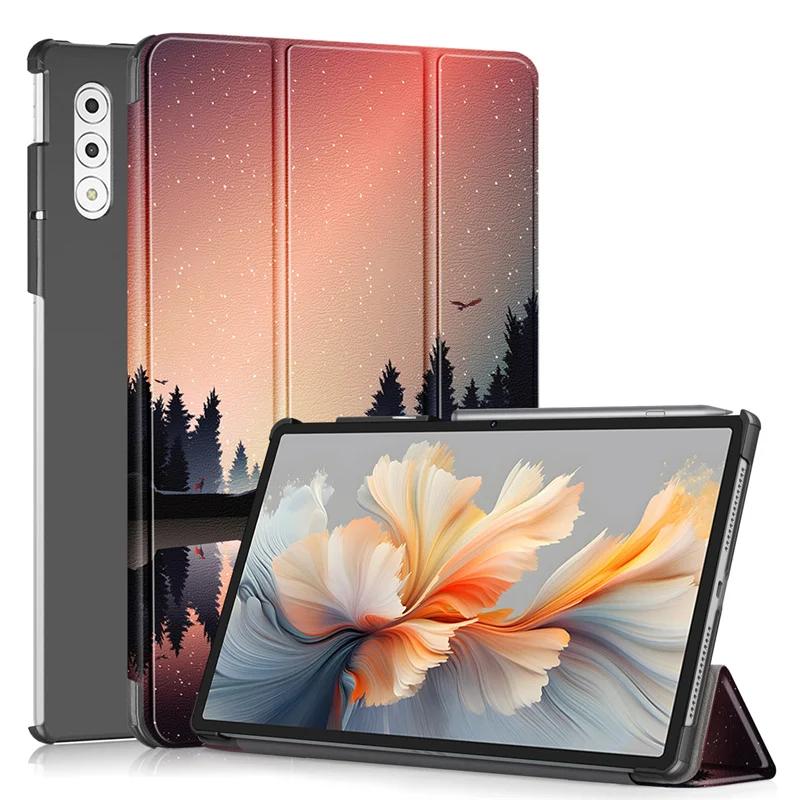 НОВЫЙ чехол-книжка с тремя сгибами для Lenovo Yoga Tab Plus 12.7" 2025, чехол для планшета Lenovo Yoga Tab Plus 12.7 дюйма с функцией автоматического пробуждения