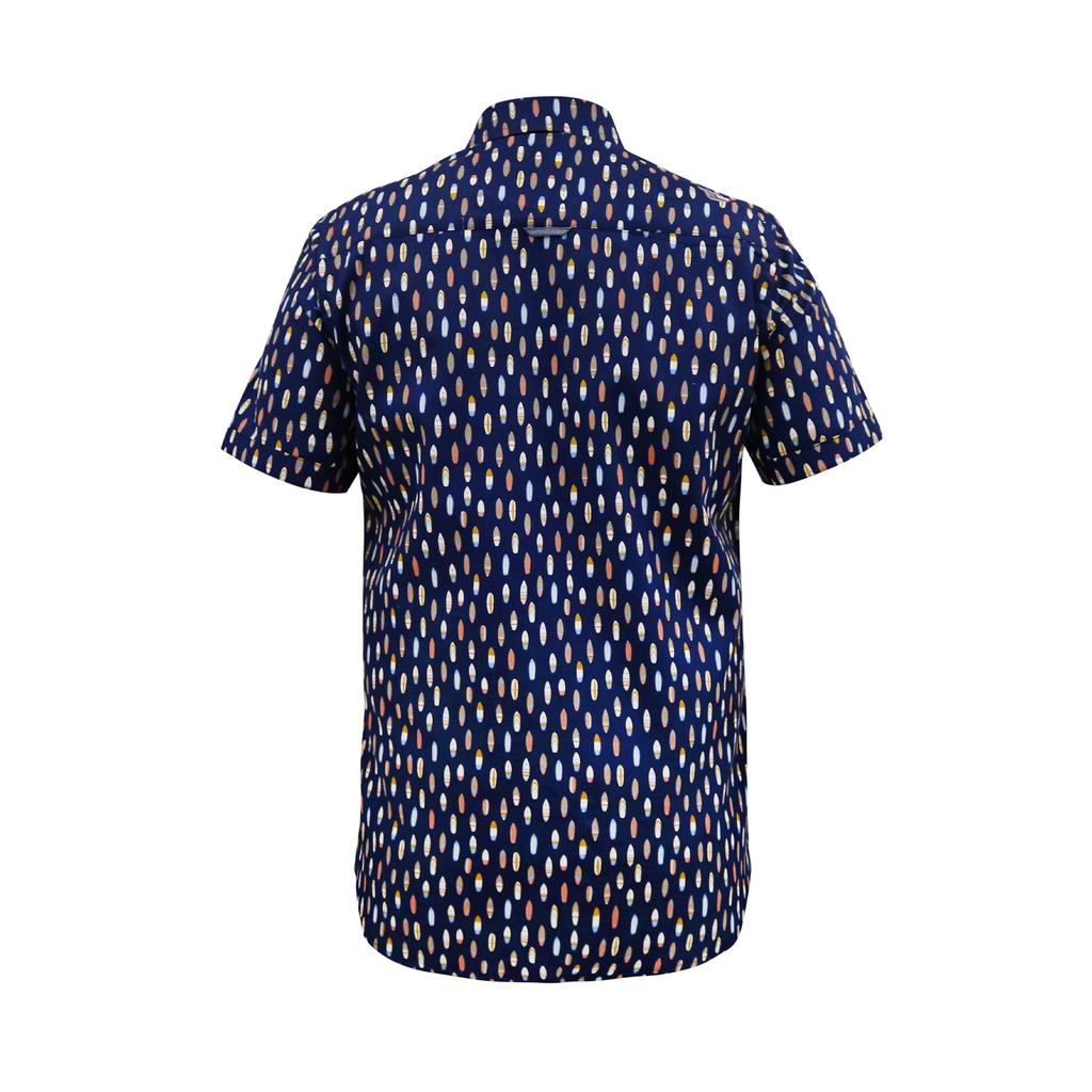 Duke Mens D555 Hackford Surfboard Button-Down Kingsize Short-Sleeved Shirt