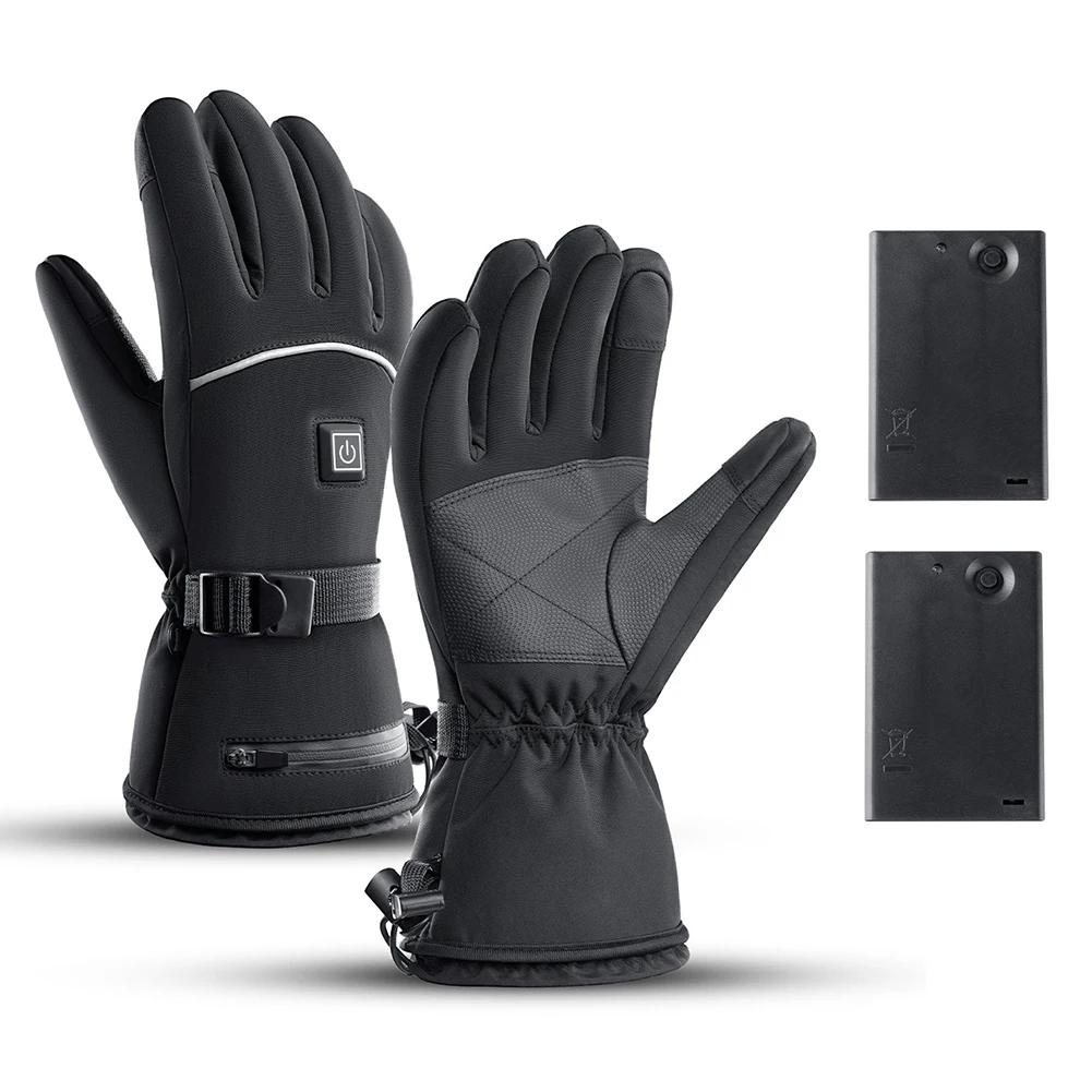 Touch Screen Thermal Gloves Battery Powered Electric Heated Gloves Electric Heating Gloves Waterproof for Outdoor Camping Hiking