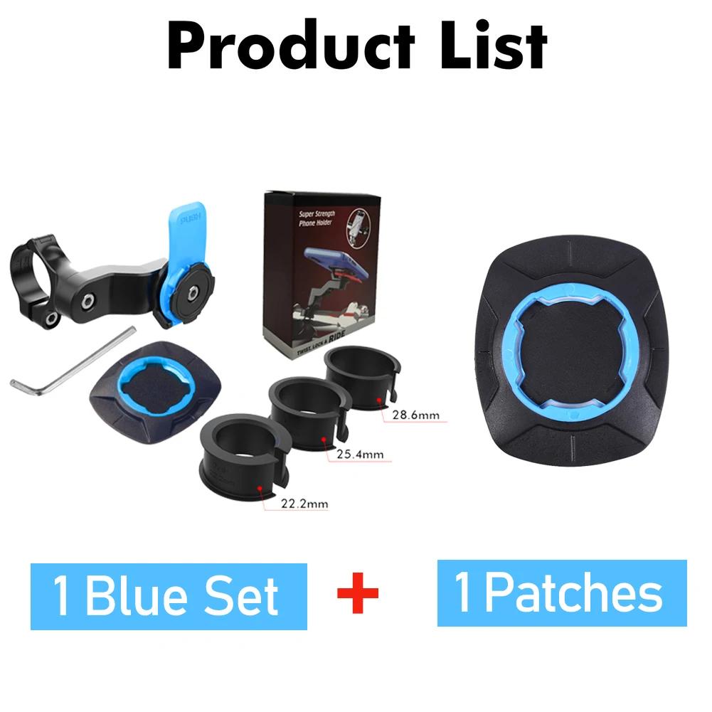 Motorcycle Bike Phone Holder Stand Bicycle Quad Lock Phone Holder Bike Holder 360° Rotatable Navigation Support Security Bracket