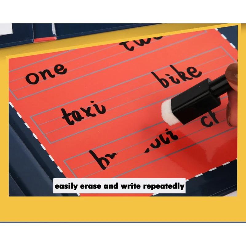 Развитие Монтессори для малышей Карточки с английским алфавитом Магнитные игрушки-пазлы Раннее обучение Изучение слов Письмо Правописание Учебные пособия