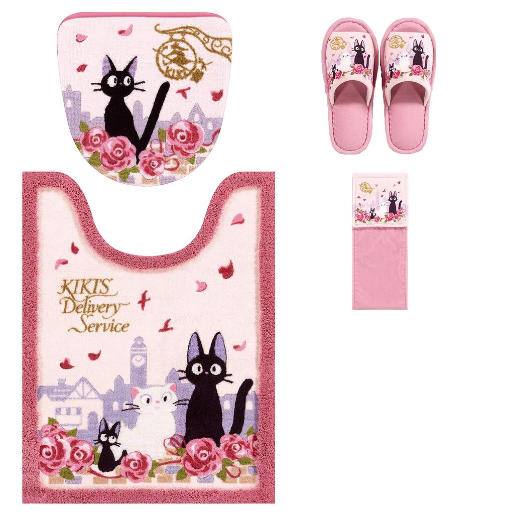 Delivery Service Long Toilet Mat Set 4 Pieces Washable Heated Toilet Seat Ghibli Date with Jiji 4 Piece Set Senko Made In Japan Toilet Mat Set Long