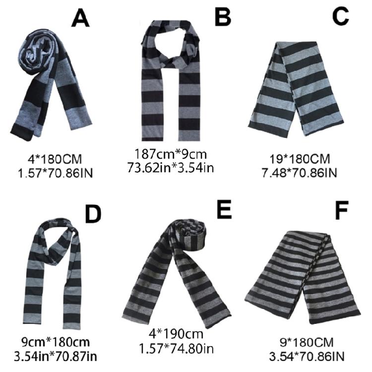 Модный полосатый шарф Теплые шарфы Уличный осенний весенний шарф Длинный узкий шарф