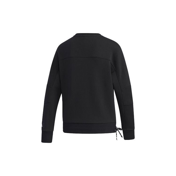 Adidas Толстовка с круглым вырезом и логотипом, женские топы, черный GP0718