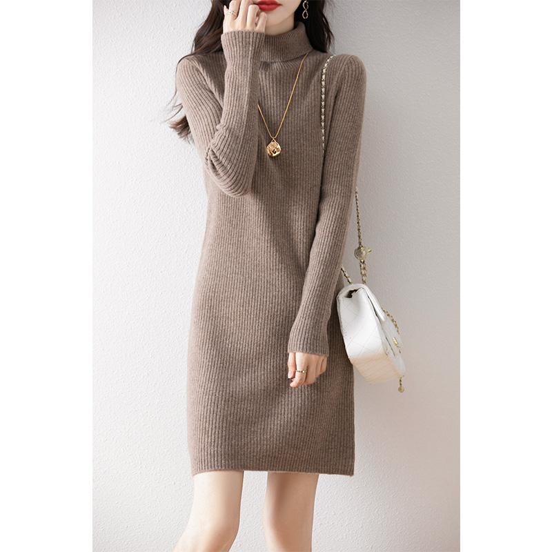 Женское кашемировое платье Qinghe кашемир 30% кашемир 70% шерсть осенне-зимняя кашемировая юбка мягкая и теплая