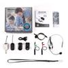 Alvoxcon Wireless Microphone Headset Pin Microphone Wireless UHF Clip Microphone Wireless Microphone Video Shooting Recording Loudspeaker Camera