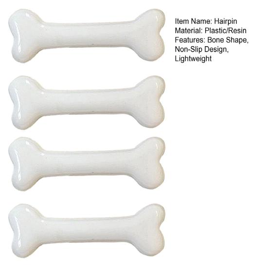 4 шт. Заколки для волос для девочек в форме косточки, нескользящие, зажимы для волос, инструмент для укладки густых тонких прямых волос, на день рождения