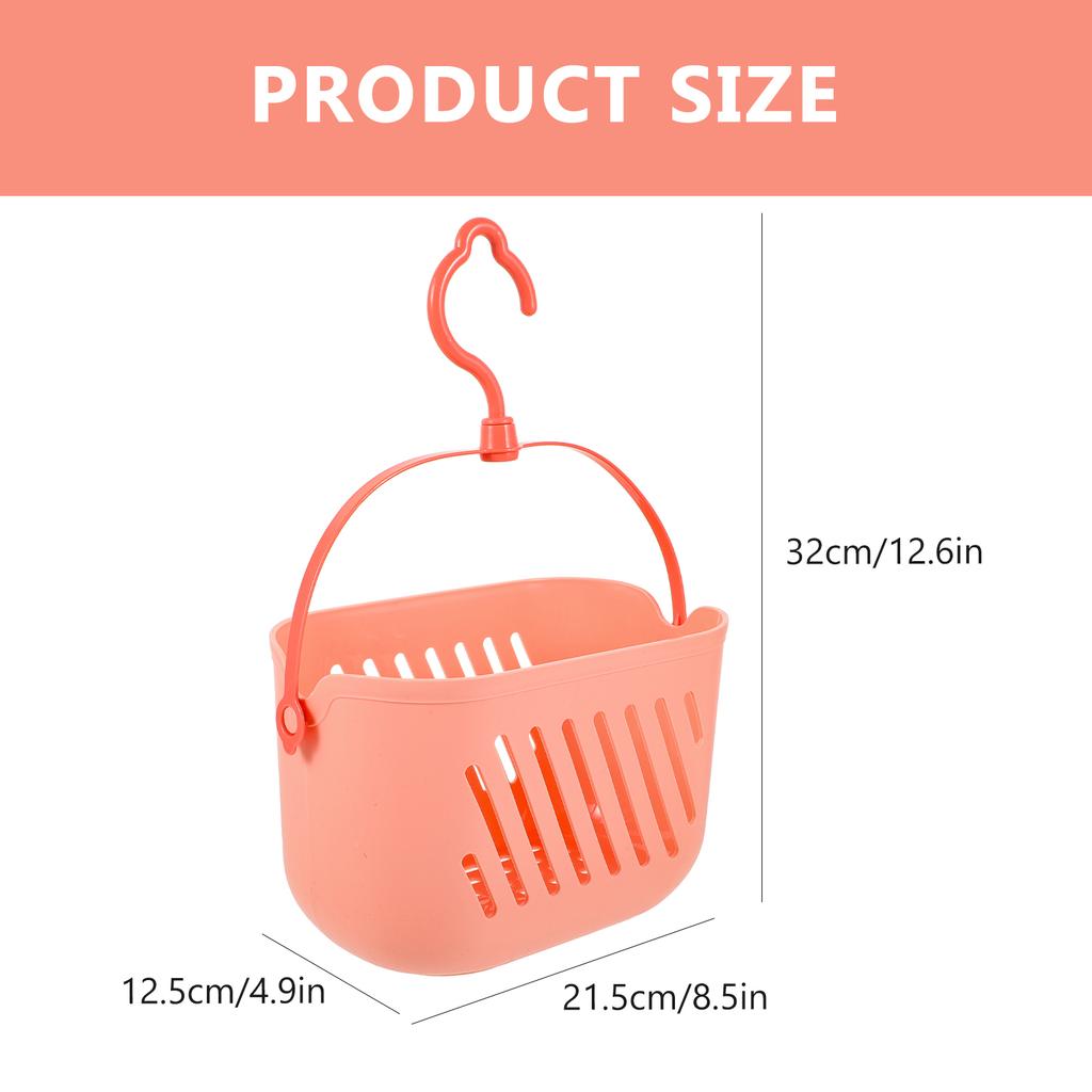 Bathroom Storage Basket Hanging Wall Mounted Plastic Organizer For Shower Cleaning Supplies Portable Bath Tote Basket For