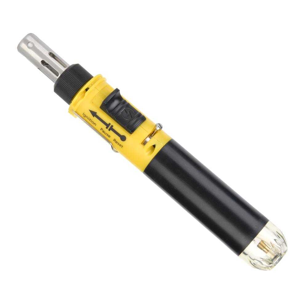 12 в 1 комплект для газового паяльника с зажиганием на бутане, портативная беспроводная сварочная горелка (желтый)