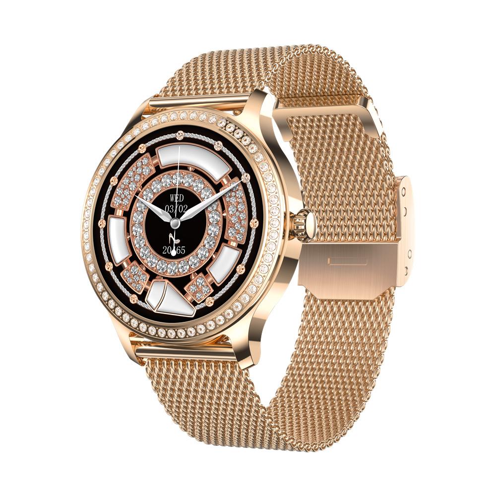 Women's Alloy Smart Watch Android Waterproof Fitness Tracker Answer Calls Heart Rate Monitor Luxury Watch